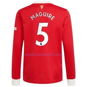 Maillot de Foot Manchester United Harry Maguire 5 Domicile 2021-22 Manches Longues